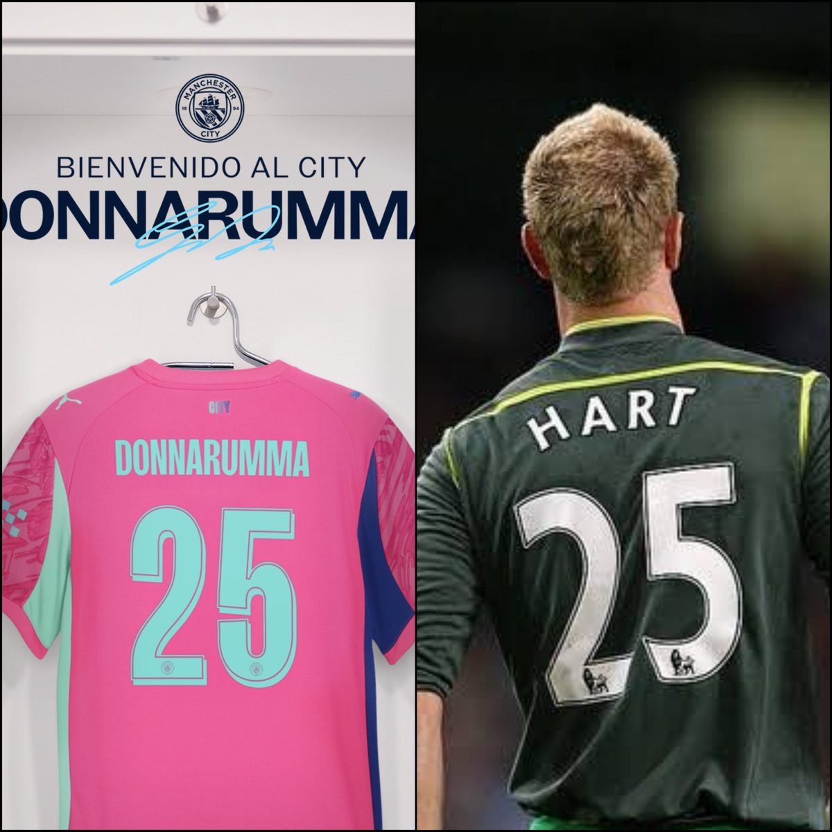 المطرود من جوارديولا لأنه ضعيف بقدمه بيدافع عن المطرود من انريكي لأنه ضعيف بقدمه وبيقول أنا أتابعه منذ كان عمره 16 وهو أكثر من متمكن بقدميه

يعني شوفوا بيب ظلمني وفي الآخر تعاقد مع حارس جيد في التصديات بس
ودوناروما اختار رقم جو هارت 25 هيلبسه لأول مرة في مسيرته 😂😂😂
بداية مبشرة