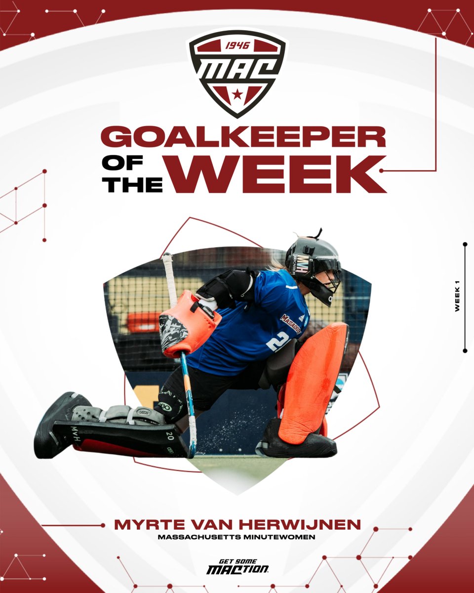 🏑 Goalkeeper of the Week 🏑

Goalkeeper Myrte van Herwijnen started her senior campaign with a pair of shutouts against regional foes Vermont and UMass Lowell. The Massachusetts netminder faced just three shots between two games, but made a pair of crucial kick saves on