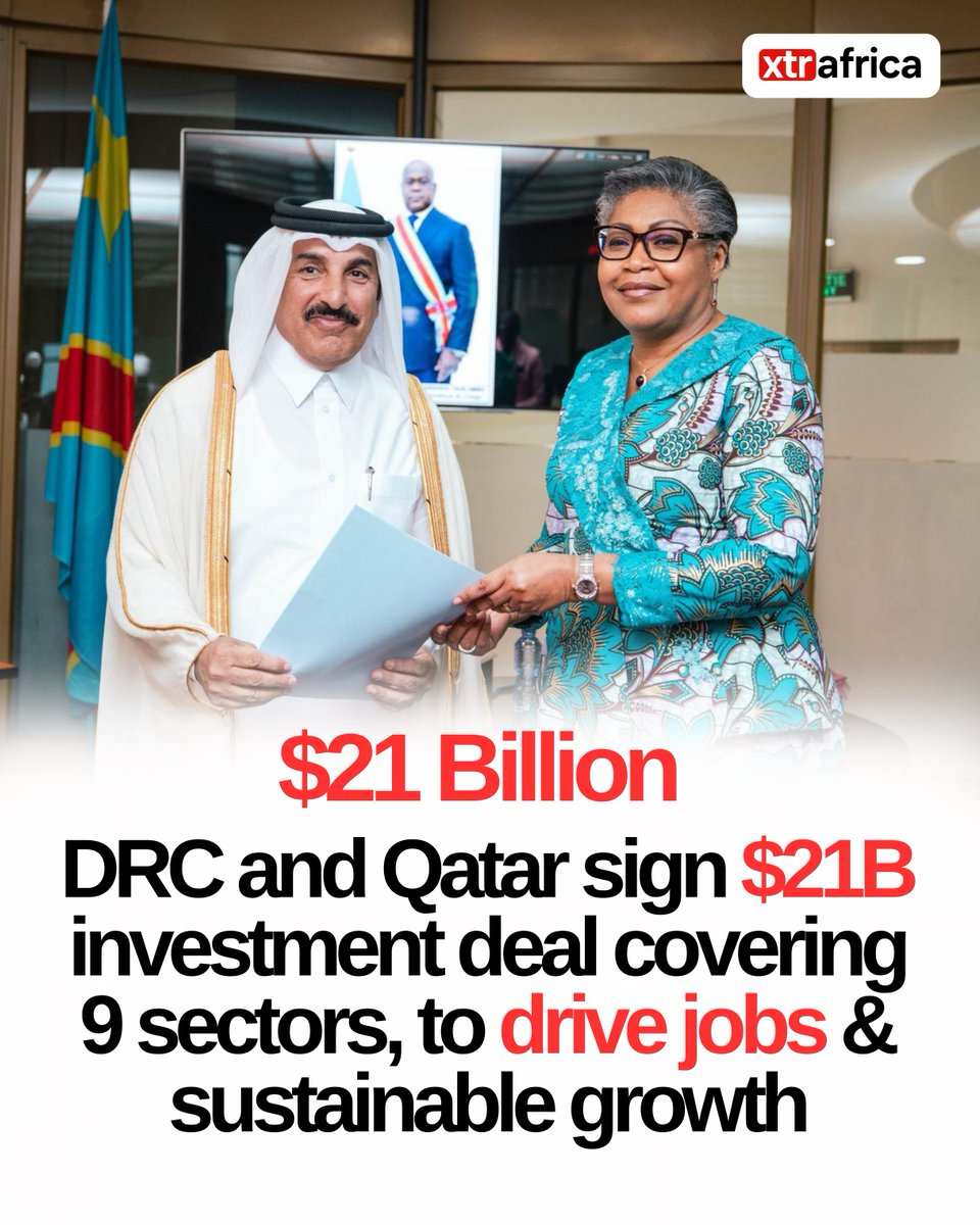 🇨🇩#DRC_Update: DRC &amp; Qatar sign $21B investment deal covering 9 sectors. PM Suminwa says the partnership will drive jobs, diversification &amp; sustainable growth.🔥🔥🔥

On December 2, 2025, Prime Minister Judith Suminwa Tuluka held talks in Kinshasa with a Qatari delegation led by