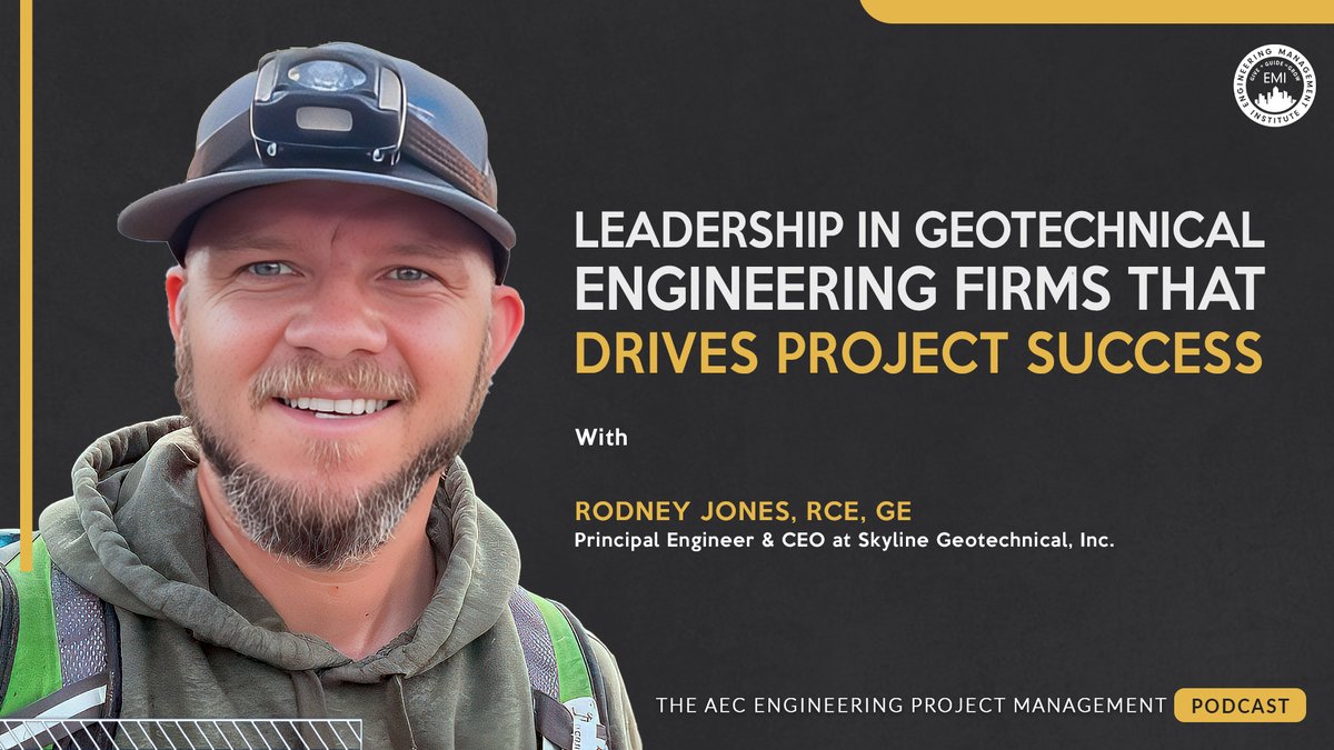AnthonyJFasano's tweet image. Leading with #Impact in Geotechnical #Engineering. In this week’s #AECProjectManagement podcast, Fiona Johann, PMP, talks with Rodney Jones, RCE, GE, CEO of Skyline Geotechnical, on adaptability, client trust &amp;amp; hands-on #leadership.👉 Listen here: bit.ly/462aypk
