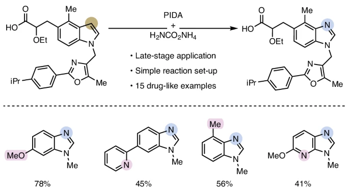 Morandi Lab (@morandilab) on Twitter photo Congrats to <a href="/PaschkeAK/">Ann-Sophie K. Paschke</a>, <a href="/Yannickbraegger/">Yannick</a>, <a href="/BenceBBotlik/">Bence B. Botlik</a>, Erich Staudinger, <a href="/origree1/">Ori Green</a>! "Carbon-to-nitrogen atom swap enables direct access to benzimidazoles from drug-like indoles" nature.com/articles/s4155…. <a href="/NatureChemistry/">Nature Chemistry</a> Congrats to <a href="/PaschkeAK/">Ann-Sophie K. Paschke</a>, <a href="/Yannickbraegger/">Yannick</a>, <a href="/BenceBBotlik/">Bence B. Botlik</a>, Erich Staudinger, <a href="/origree1/">Ori Green</a>! "Carbon-to-nitrogen atom swap enables direct access to benzimidazoles from drug-like indoles" nature.com/articles/s4155…. <a href="/NatureChemistry/">Nature Chemistry</a>
