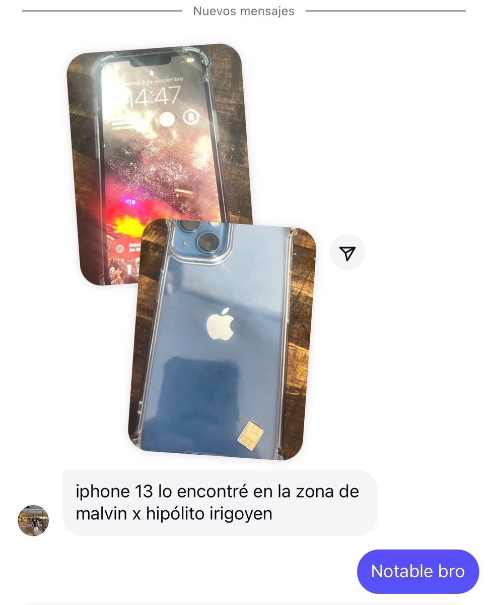 Un bolso encontró este iphone que es de otro bolso. Hagamos que lo recupere.