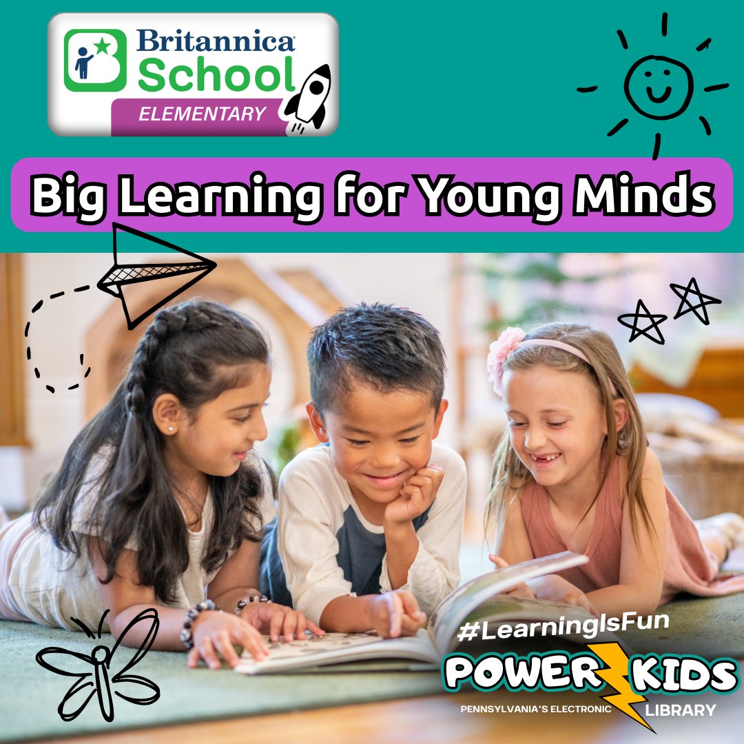 PowerLibrary's tweet image. Curious kids? 🌍 Britannica School (PreK–5) is full of videos, images, and articles designed for young learners. Explore the world with a library card or POWER e-card through POWER Library.
👉 kids.powerlibrary.org #CuriousKids #LearningIsFun #FreeWithLibraryCard