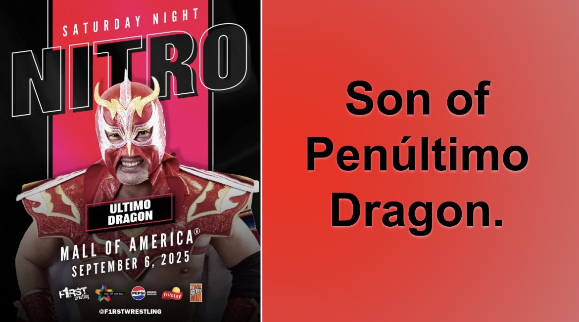 In preparation for this weekend’s #SaturdayNightNitro at the <a href="/mallofamerica/">Mall of America</a>, I have created a PowerPoint presentation to educate attendees with some little known facts about other performers on the <a href="/f1rstwrestling/">F1RST Wrestling</a> roster. 🧵1/5

🎟️ TICKETS STILL AVAILABLE: tix.mallofamerica.com/wrestle