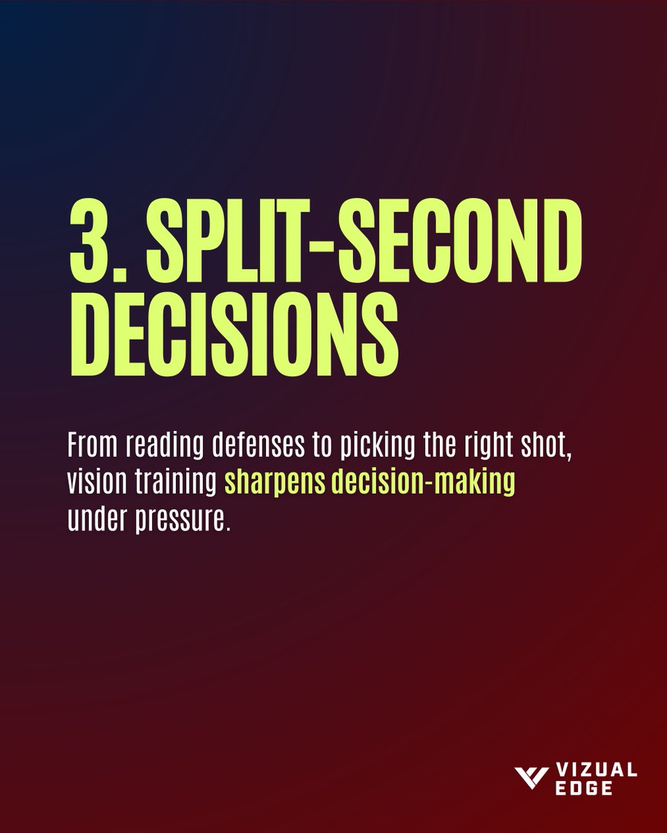 Elite athletes don’t just train their bodies — they train their vision (which means their eyes and brain!). 👀 🧠  From tracking to reaction time, split-second decisions, and focus under pressure… sharpening your eyes and brain is what gives you the edge.

#VisionTraining