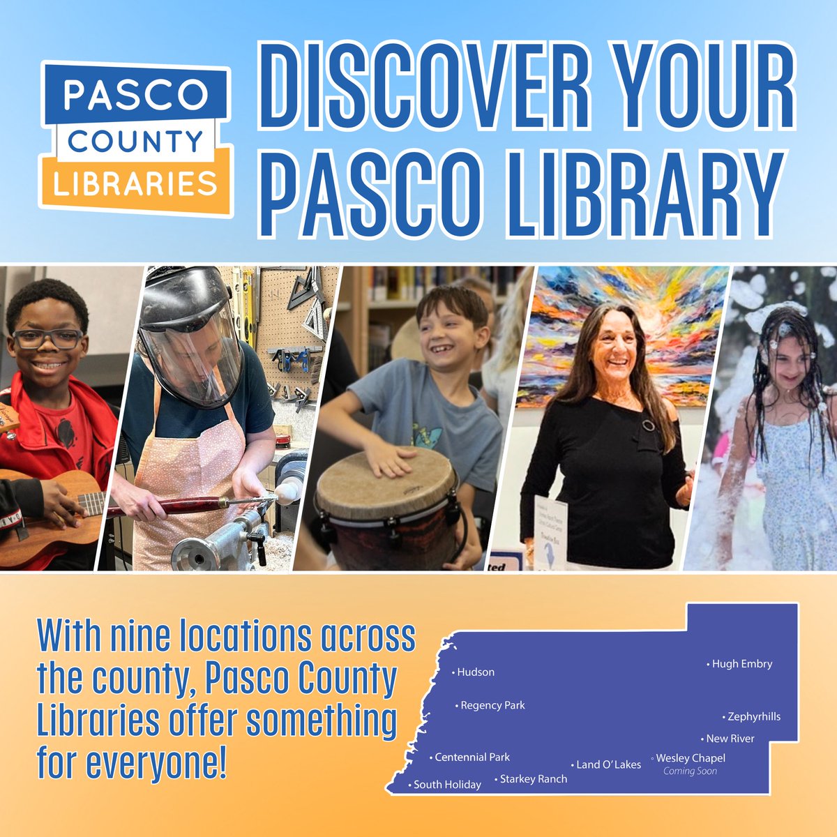 PascoLibraries's tweet image. Explore the endless possibilities that Pasco Libraries has to offer. It all starts with your library card – your all-access pass to books, digital resources, exciting events and more. Stop by any of our locations or visit PascoLibraries.org to get a FREE library card!
