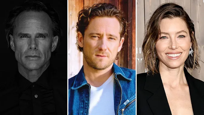 TheTrendJukebox's tweet photo. Walton Goggins and Lewis Pullman are joining Jessica Biel in 'Batso,' a movie about trailblazing climbers. As one fan said, "Baby Billy is gonna need plenty of those elixirs to get him to the top of El Capitan." #Batso #WaltonGoggins #TheTrendJukeBox https://t.co/b8xYArPNug
