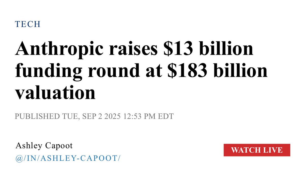 Still wild SBF put in $500m early into Anthropic for ~14%. In mid-2024, the FTX estate sold down the entire position (diluted to 8%) for ~$1.4B. That would now be worth $15B after Anthropic’s raise at $183B.