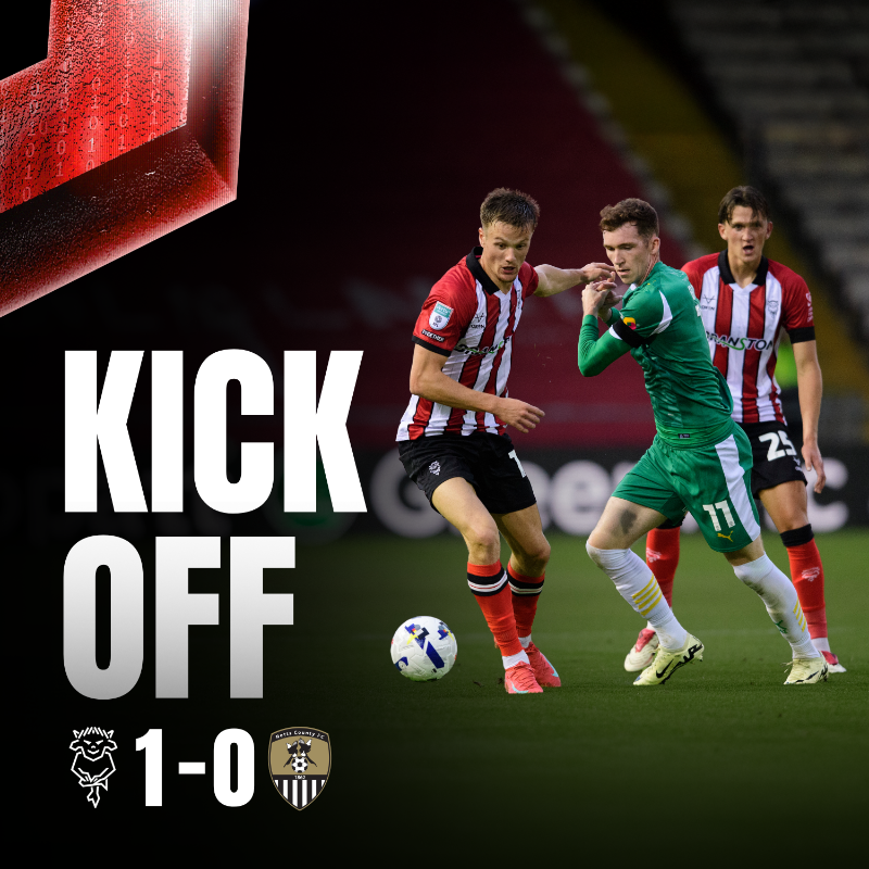 LincolnCity_FC's tweet photo. β―οΈ Back to it!
βοΈ 46' | π΄ 1-0 π’ | #LINNOT