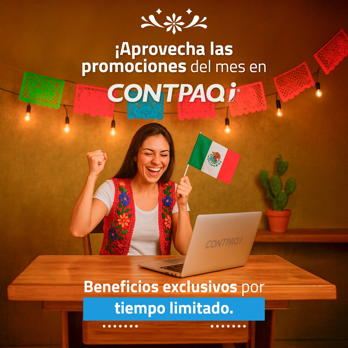 🎉 Promociones del mes en CONTPAQi®
Beneficios exclusivos por tiempo limitado.

👉 Conócelas aquí: contpaqi.com/promociones-de…

💚 Empresa 100% mexicana.