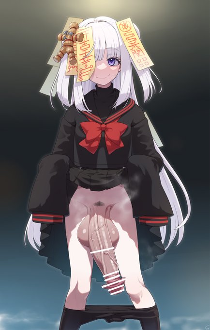 skebで描いた怪談系Vの子です( ˘ω˘ )(1/2)