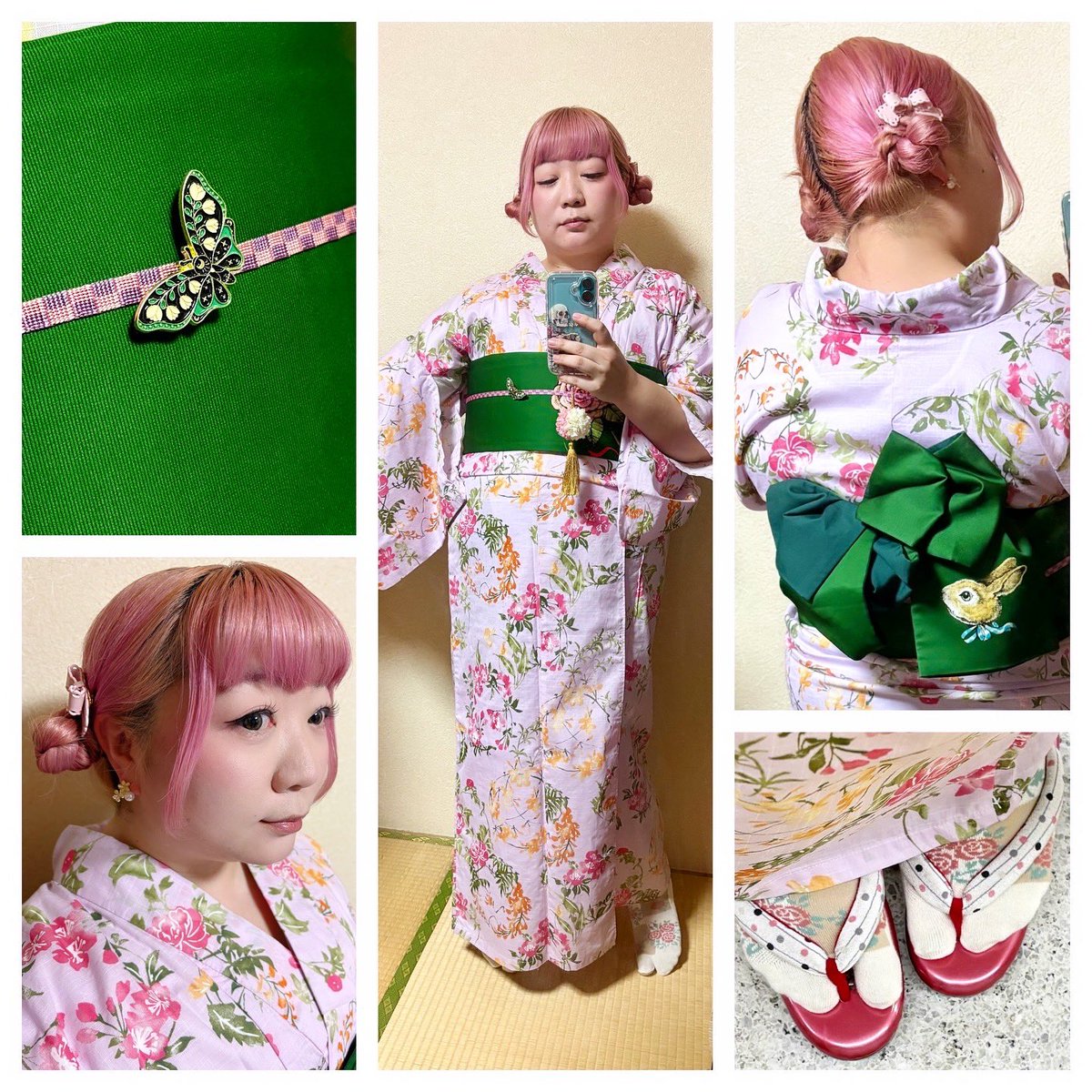 ボリスとウサギの浴衣帯