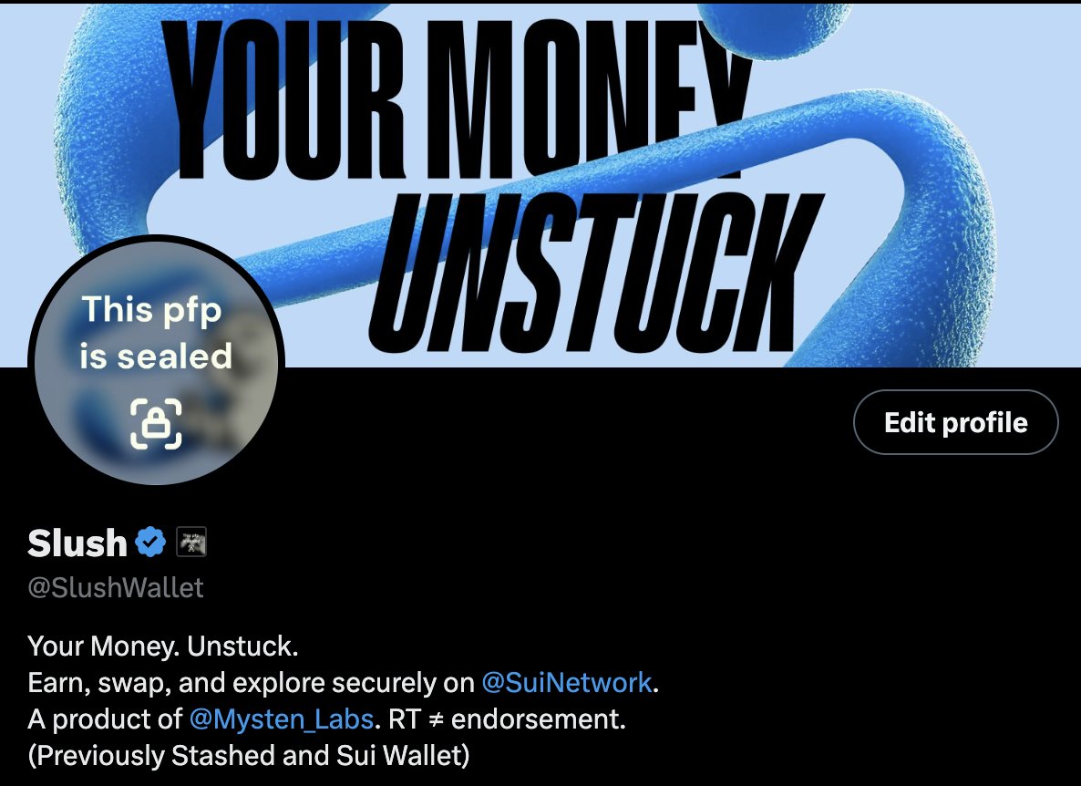 SlushWallet's tweet image. My pfp is sealed, wbu @Mysten_Labs?
