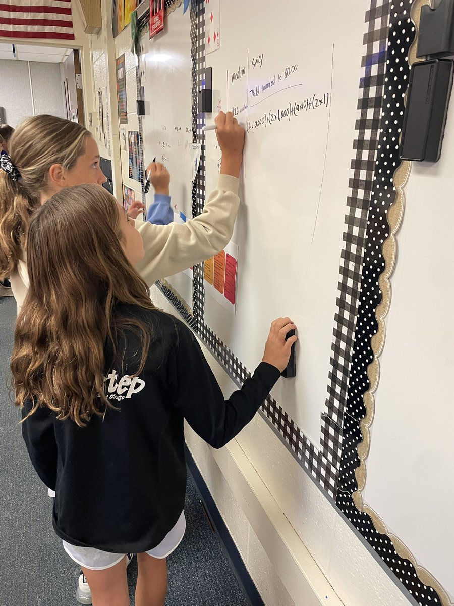 Lots of collaboration today as we review for our first math test!