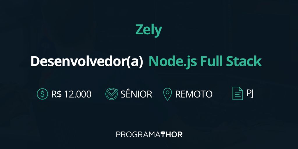 ProgramaThor's tweet image. {VAGA}
Desenvolvedor(a) Node.js Full Stack - SÊNIOR
 shre.ink/tHZt 

#dev #nodeJS #aws #reactJS #vagaremota #vagati #programathor