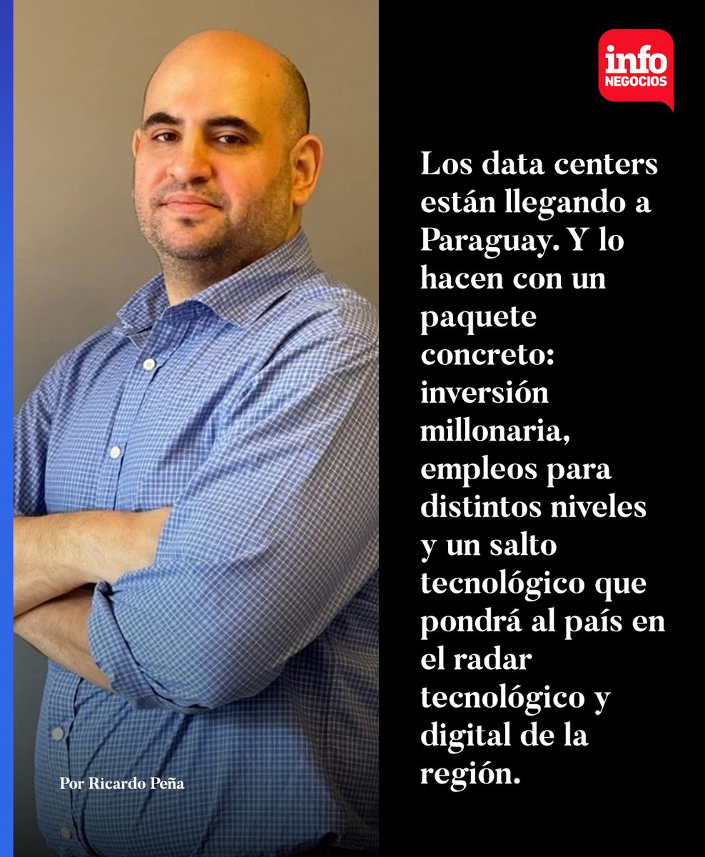 InfoNegocios_PY's tweet photo. 🗣️ #VocesQueSuman | 

Del campo a la nube: Paraguay escribe una nueva historia.
La tierra que antes dio cultivos hoy puede alojar data centers, conectando al país con la
economía digital. Energía y fibra se cruzan en nuestras rutas, dibujando el futuro.

https://t.co/uy6ZqJZdI4 https://t.co/6kcNBlYkvl