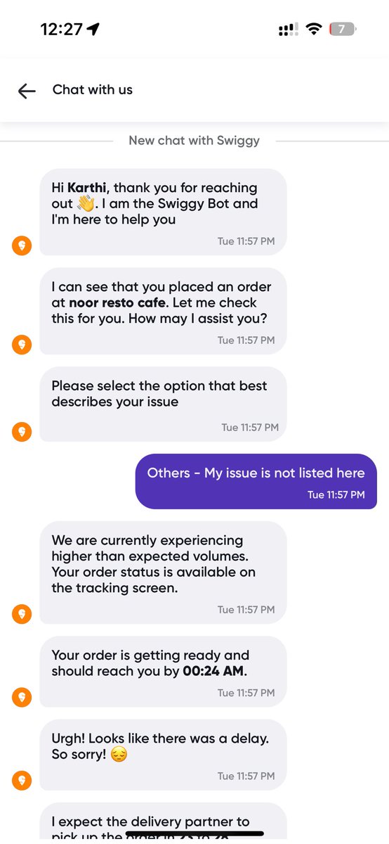 karthikluv's tweet photo. @Swiggy ordered food in your delivery app and still waiting for food.. Ordered my food and waiting for more than 1.30 hrs and still it showing waiting to assign delivery partner and when i see profile it showing as delivered. If you can’t deliver on time  at least inform. https://t.co/gPrpYj4w7p
