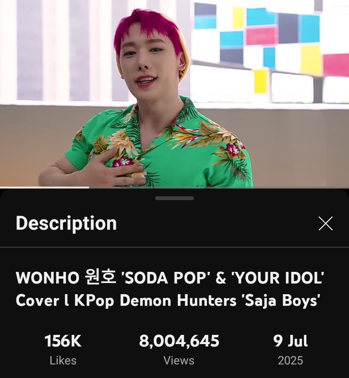 MXWH_Central's tweet photo. [#WH_Views] Youtube

Wonho’s cover of Saja Boys 'SODA POP' &amp; 'YOUR IDOL' reached 8M views!🎉

▶️ https://t.co/KhcyYCrPtN

Congrats! 😍

#원호 #WONHO
#소다팝 #SODAPOP
#유어아이돌 #YOURIDOL
#케이팝데몬헌터스 #KPOPDEMONHUNTERS
@official__wonho @official_WH_jp https://t.co/rGbt7hzTgR