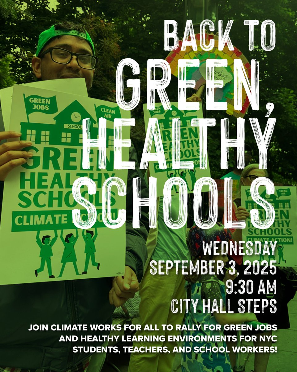 TOMORROW! We’re rallying at City Hall for #GreenHealthySchools because every student and teacher deserves a safe place to learn and work.

Our kids deserve better than moldy ceilings, asbestos, and classrooms that are too hot or too cold.

Join us: actionnetwork.org/events/green-h…