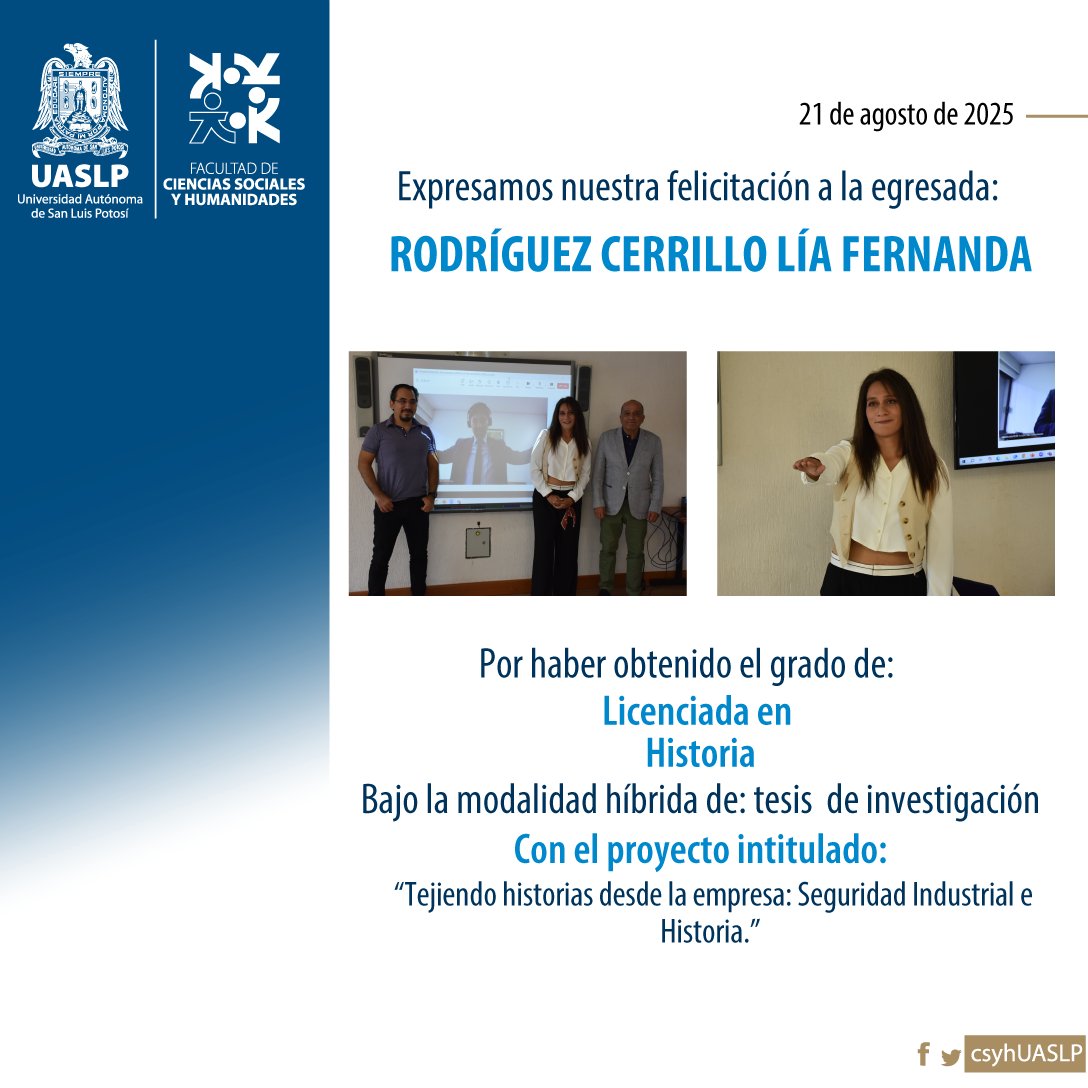csyhUASLP's tweet image. ¡Felicidades! 📷📷📷
#egresada #titulada #UASLP #FCSyH