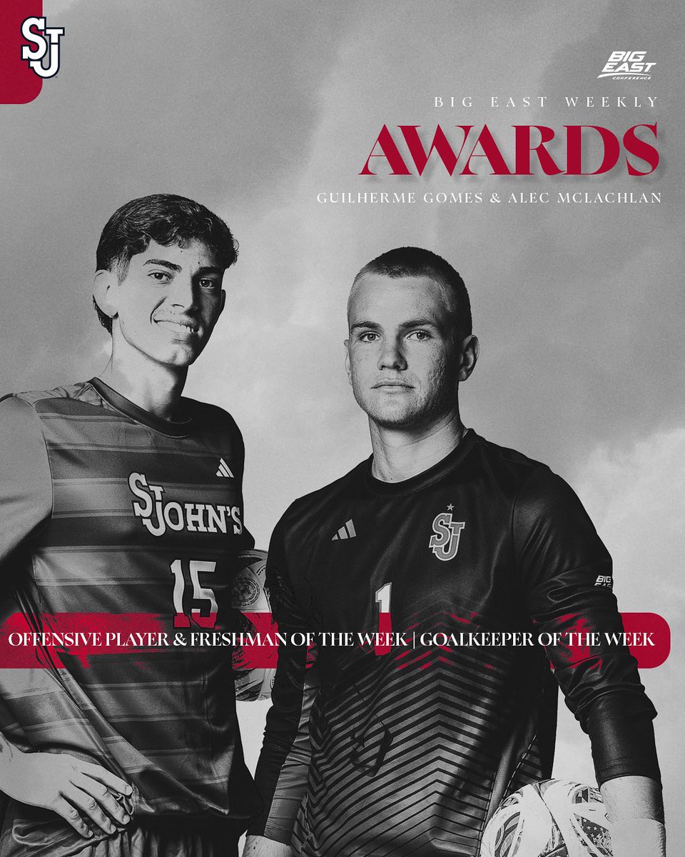 Racking up the <a href="/BIGEAST/">BIG EAST Conference</a> weekly awards 💪

#RedStorm