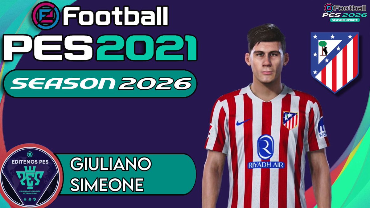 ⚽️eFootball PES: Season 2026 | COMO CREAR A GIULIANO SIMEONE | Tutorial ... youtu.be/_1C1RN1YGoI?si… vía <a href="/YouTube/">YouTube</a>

<a href="/EditemosPES/">Editemos PES</a>