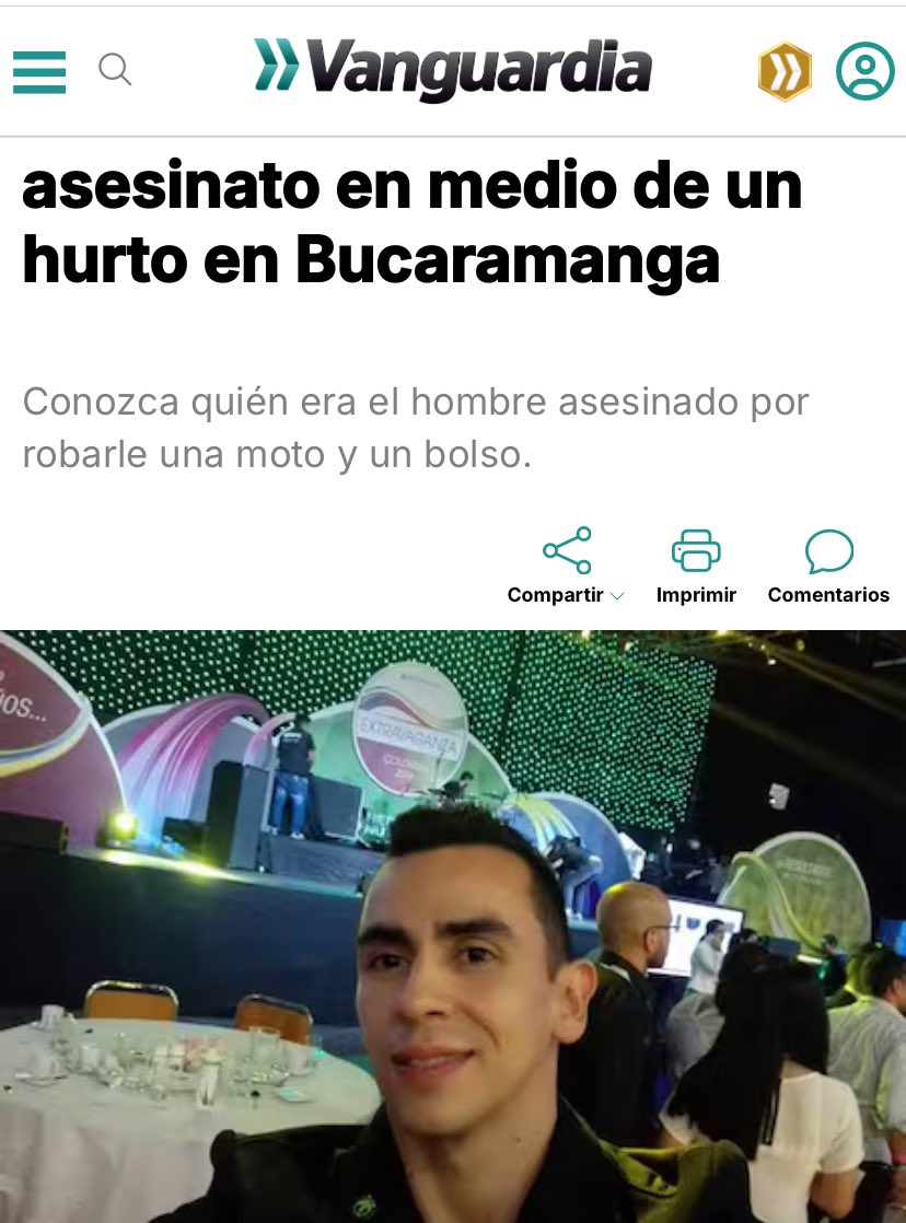 Terrible dos muertos más y no pasa nada y dos personas de bien ahora que van a decir <a href="/soyjaimeandres/">Jaime Andrés Beltrán</a> <a href="/TitoRangel8/">Tito Rangel - Concejal de Bucaramanga</a> <a href="/PoliciaBmanga/">Policía Metropolitana de Bucaramanga</a> <a href="/FiscaliaCol/">Fiscalía Colombia</a> <a href="/Socrates1948/">Sócrates Serrano Puyana.</a> <a href="/Ramonvalde79871/">Ramon valdez</a> <a href="/Juanmgonzalez56/">El Profe Juan Manuel</a> <a href="/Denunciandoan23/">Denunciando ando</a> <a href="/Ramonvalde79871/">Ramon valdez</a> <a href="/interiorbga/">Secretaría del Interior de Bucaramanga</a> asta cuando está inseguridad quien responde