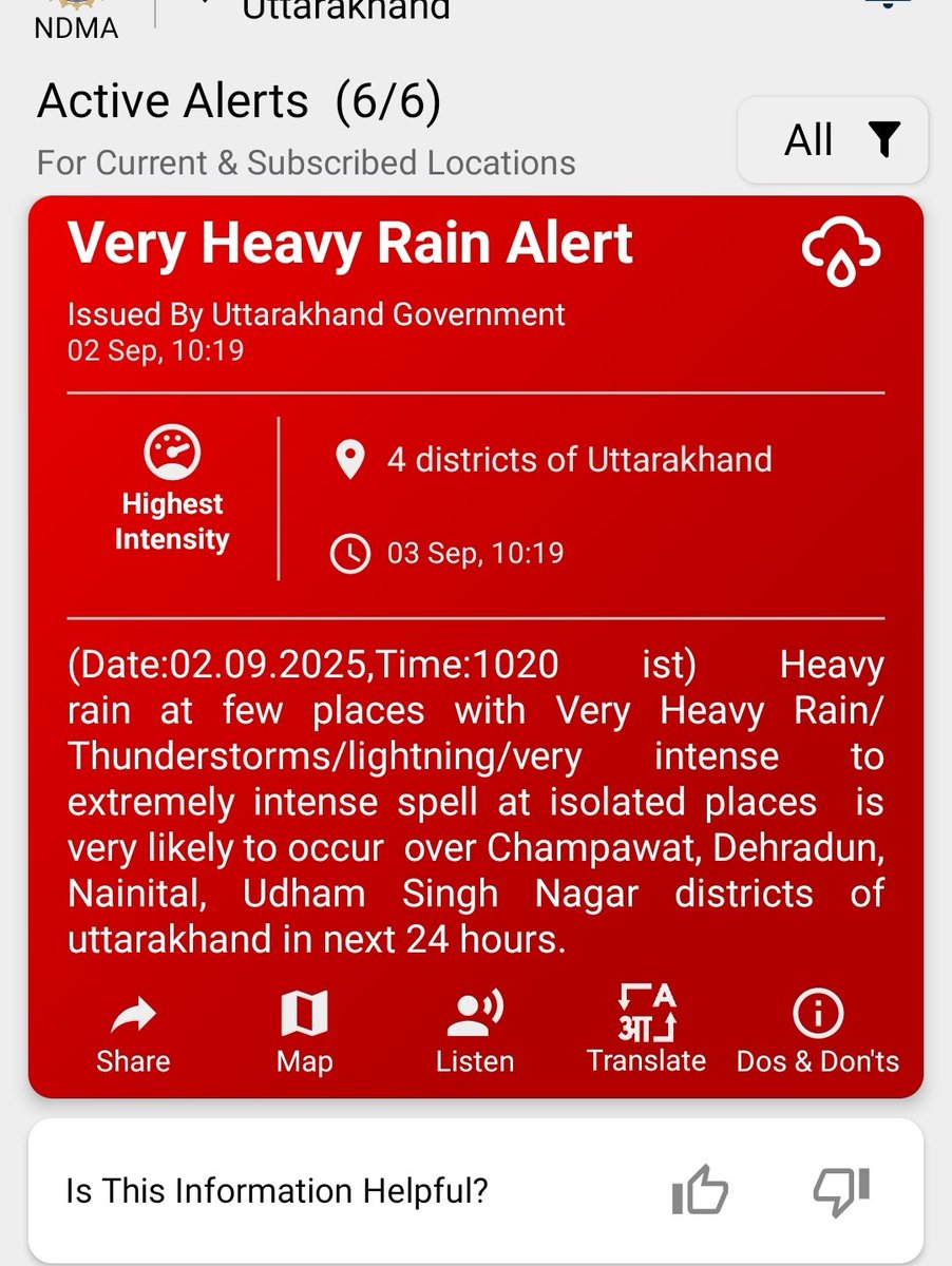 Swati952866's tweet photo. @DIPR_UK @dmdehradun  Are y'all blind? Red alert has been issued it's raining continuously when will the order pass? https://t.co/R4ZVJz6RHT
