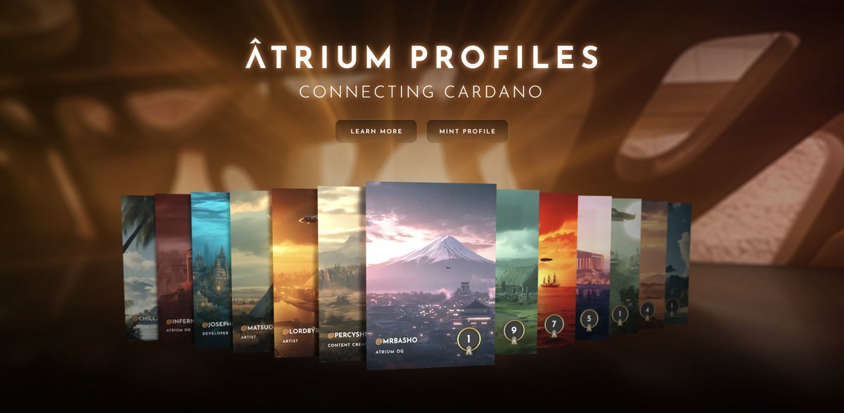 I wanted to do something fun for the Cardano community today.

I will refund the price of your (@)Profile mint for the first ten people that mint a (@)Profile on atrium(dot)io, and respond below with your (@)Profile name.

I'll send you the full mint price within a day!