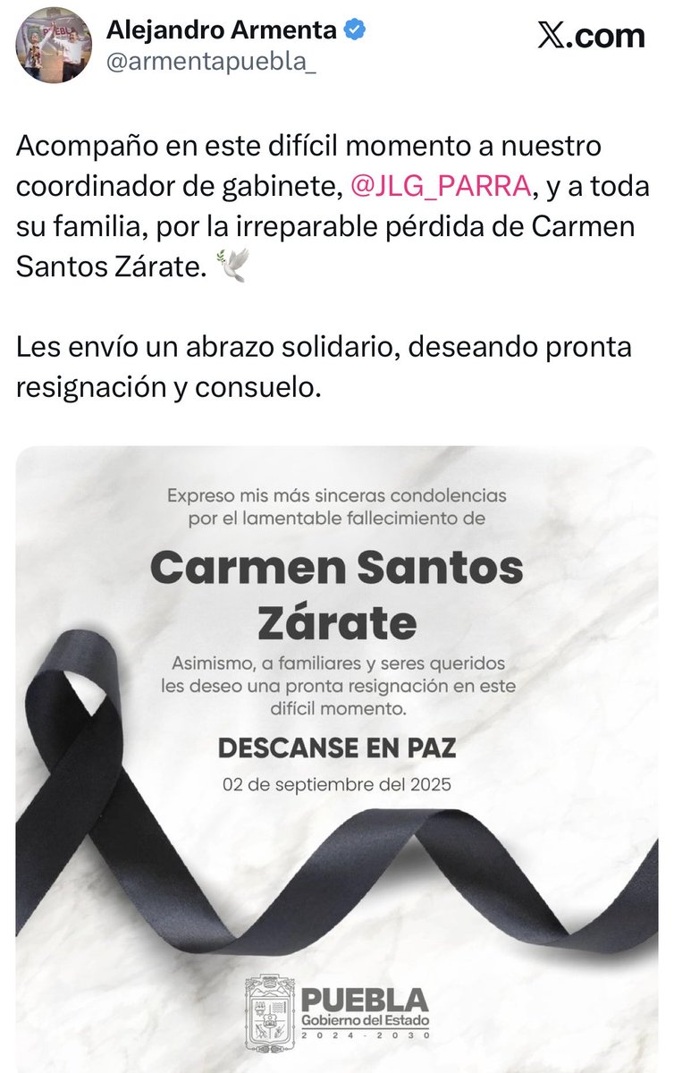 Fallece la suegra de Mario Marín, Carmen Santos, madre de Margarita García, tía de José Luis García Parra.

Recordemos que “El Choco” debe a ellas parte de su patrimonio, pues le obsequiaron dos lotecitos, según su declaración patrimonial.