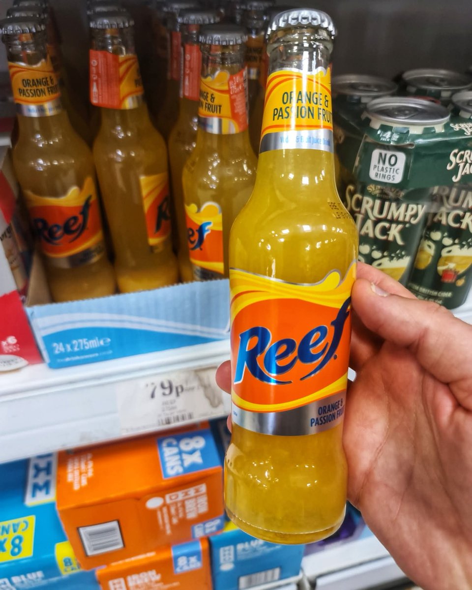 Reef 79p....
Who remembers these??? Used to love these in springbok &amp; walkabout in Wigan.. (£2.30 and buy 1 get 1 free before 11pm so we used to stock up with them before 11 of course for the rest of the night 😂)

Bad news is now their only 3.4%!!!