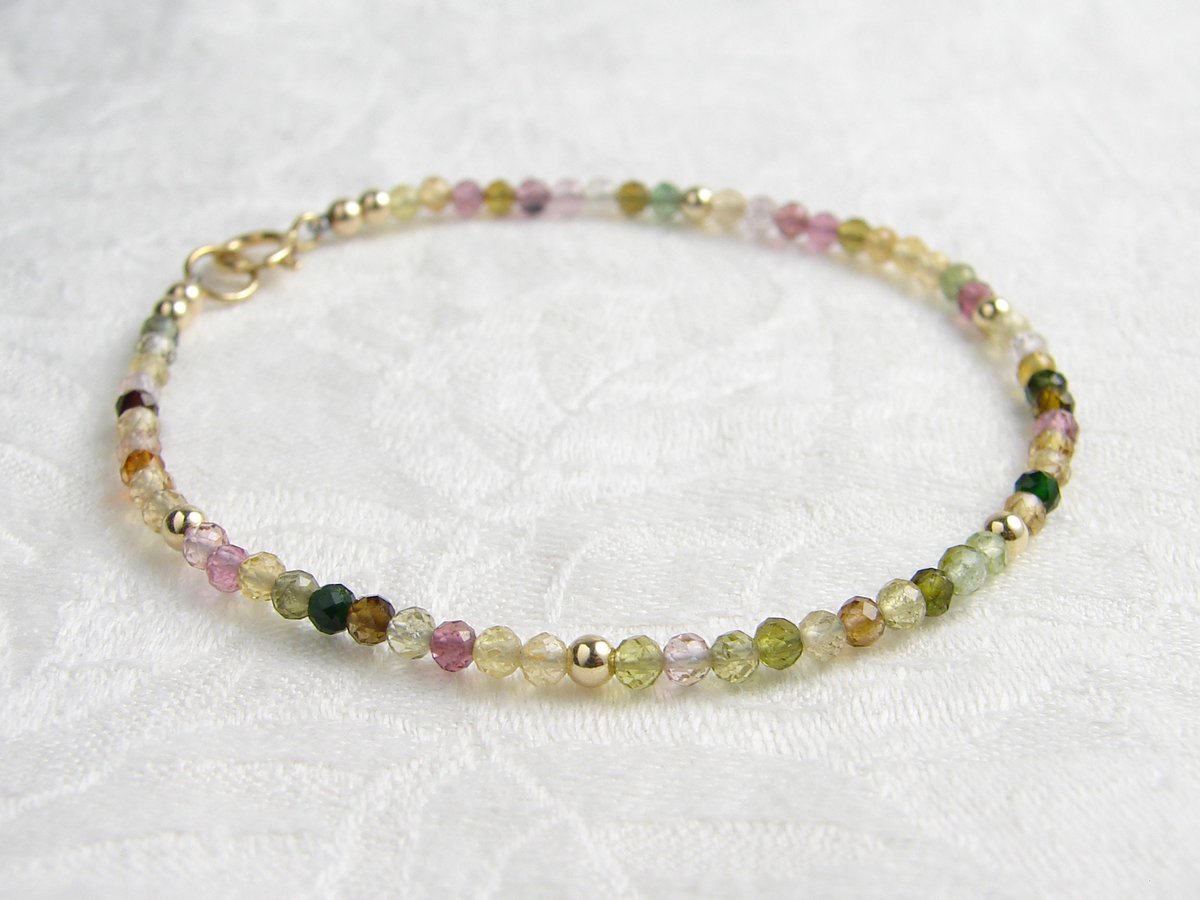 JewelryByMikako's tweet image. October Birthday ~ Dainty Rainbow Tourmaline Bracelet ~ 2.5mm or 3mm ~ October Birthday Gift ~ Multi Color ~ Layering Bracelet tuppu.net/d17f7c1e  #StackableBracelet