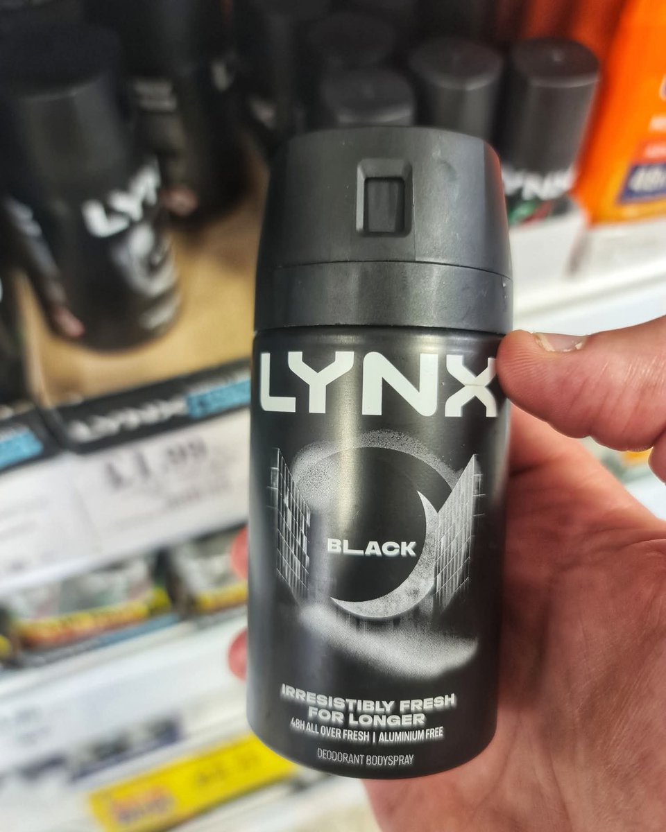 Lynx 100ml size, finally the right size that can go through security in a bag!! Only its £1.99 so not really cheap 🤔