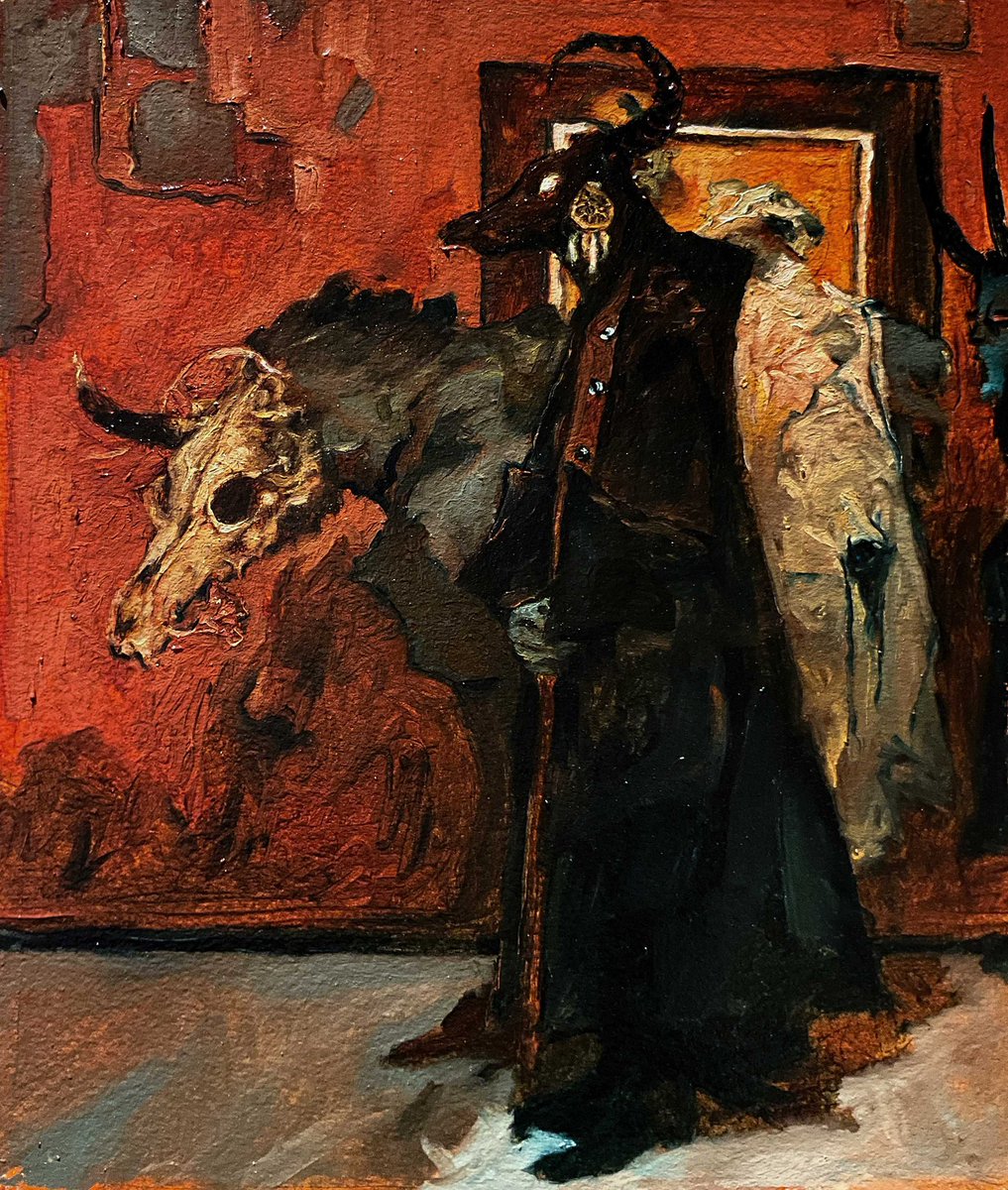 ——-
DYBBUK MASQUE XC
Oil on canvas
——-