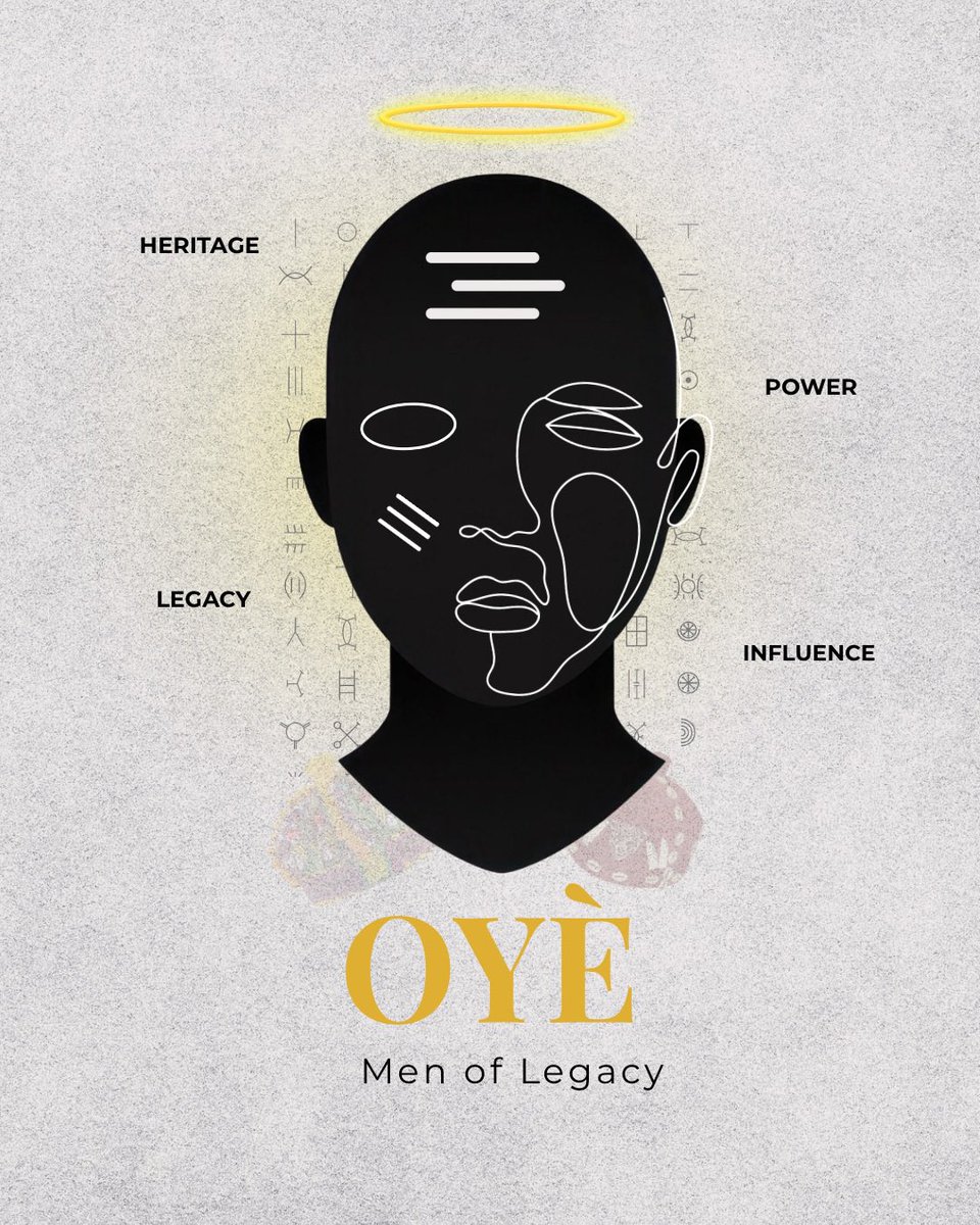 OYÈ: Men of Legacy.
“Oyè” is a Yoruba word that signifies title, authority, and the inheritance of responsibility.
It is not just a crown, but a weight of heritage carried from one generation to the next.

Because kings are not made by crowns alone.