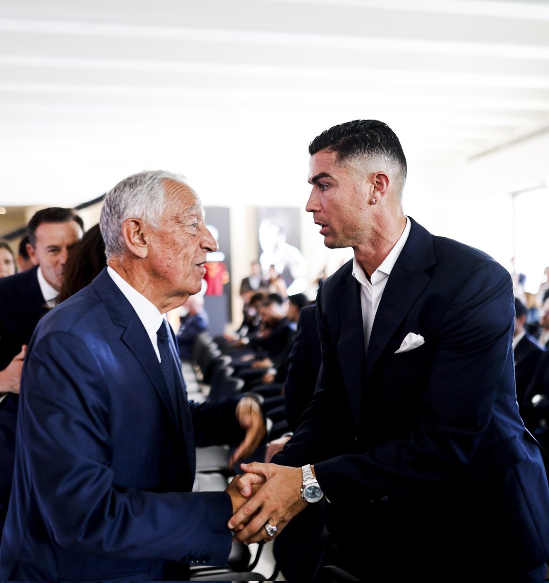 Cristiano Ronaldo with the President of Portugal 🥶🇵🇹
