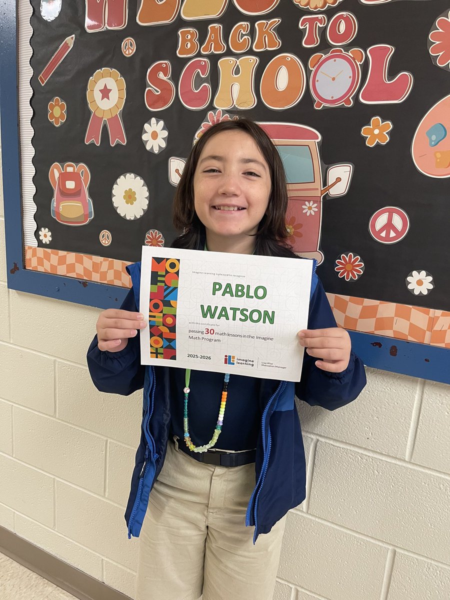 villarealhawks1's tweet image. Congratulations to Pablo Watson on becoming the newest member of the Think30 Club in Imagine Math. We are so proud of you.