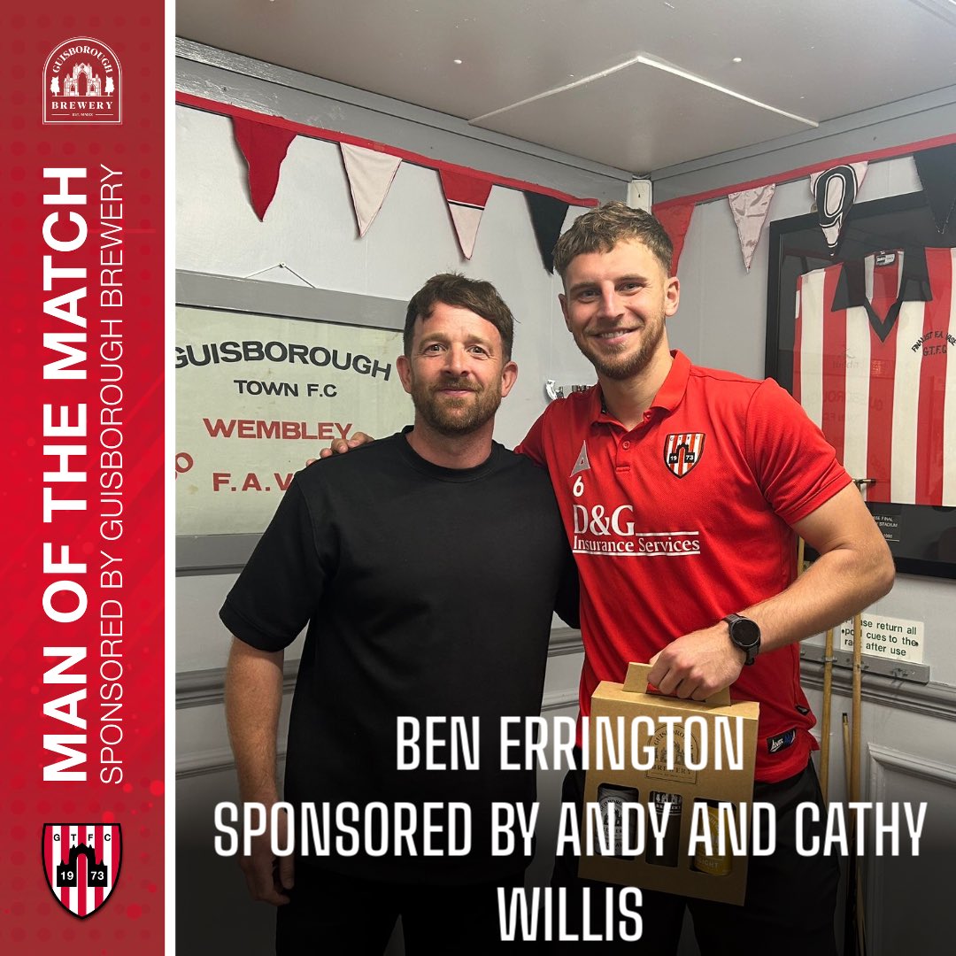 𝗦𝗔𝗧𝗨𝗥𝗗𝗔𝗬𝗦 𝗠𝗢𝗧𝗠

Ben Errington was awarded man of the match for Saturday’s 1-0 win over Whickham. Well played Ben👏👏