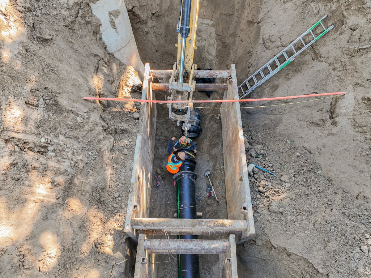 Project Update!📷
We’ve got boots on the ground and pipe in the trench at our Becker, Ann &amp; Fife Street project in Kitchener!
Last week, our crew worked through a forcemain installation that’ll support future MTO work in the area.