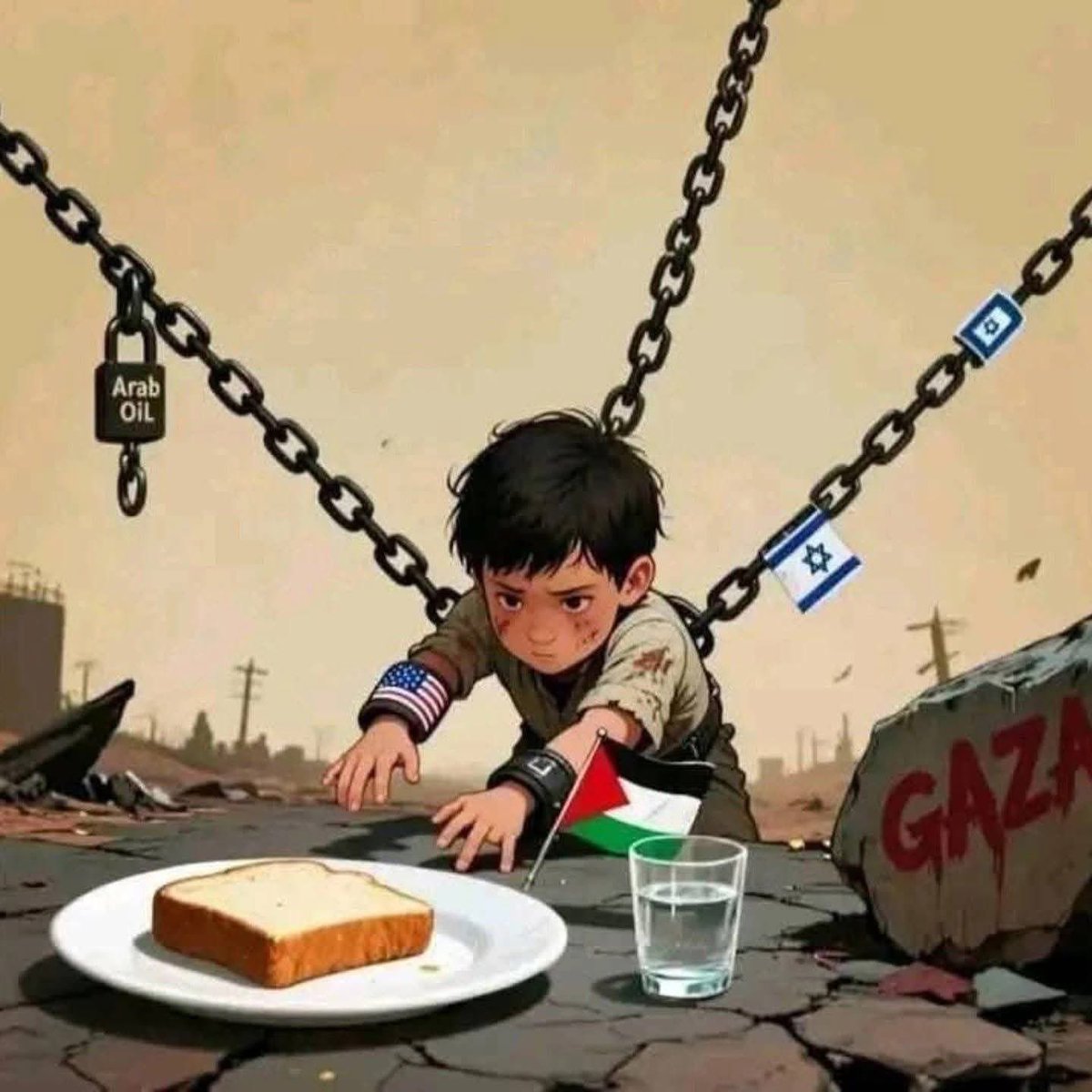 ۱۴۰۰ سال پیش در کربلا تشنه ذبح کردند و حالا گرسنه، لعنت بر حرمله های زمانه ...!
#مقاومت_تاظهور