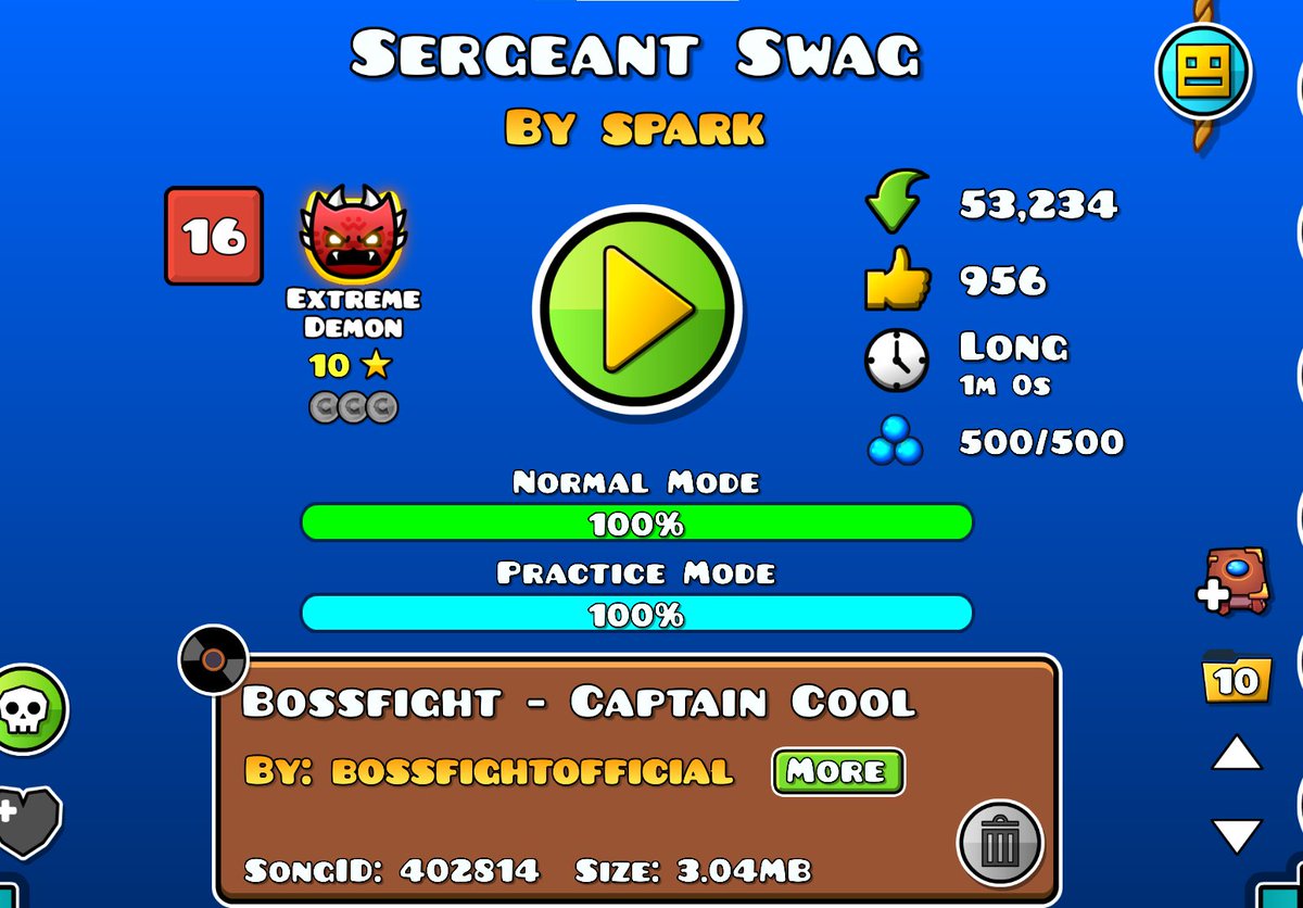 Beat this for 30k stars, incredible level everyone should play this! (ignore that it says extreme demon. Its mid range insane demon, just super learny so people do one practice run and vote extreme lol. Plus its already demoted to insane)