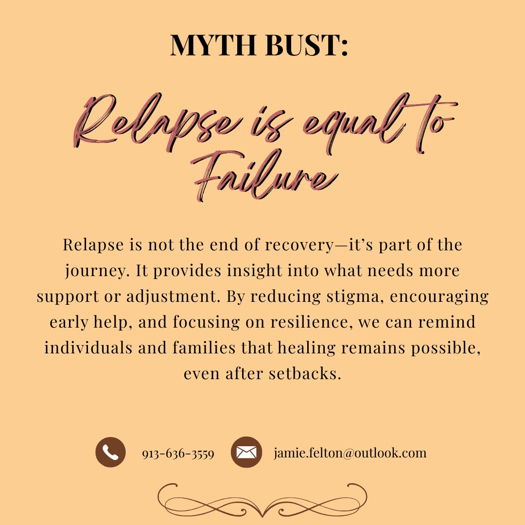 Relapse ≠ failure. 💙
Recovery isn’t linear—a slip doesn’t erase progress.
👉 After relapse: reach out, stay safe, reset your plan, rebuild routines, show compassion.

Every step forward counts. 🌱
#RecoveryJourney #HopeAfterRelapse