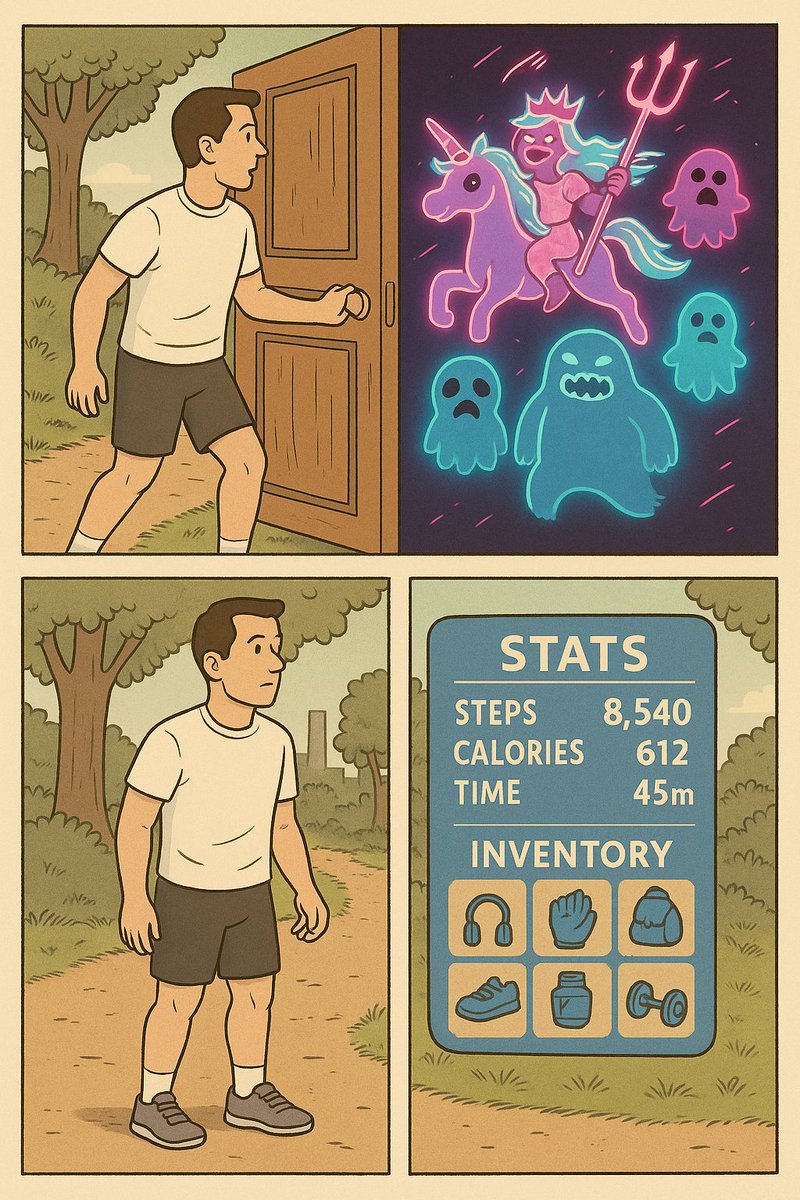 pulzup's tweet image. Day 26. 30 days to go.
Day work — night hack! While we’re grinding, scroll through our new comic.

PS: only 3 days left in our fitness challenge.
PPS: we just applied to host an event in Tbilisi.

#PulzUp #IndieGameDev #FitnessGame #RPG #CardBattler #IndieDev #Gamification