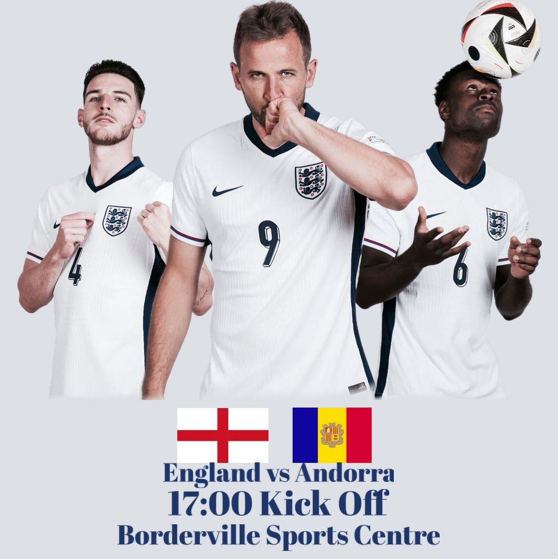 This Saturday after our first team game against Bury Town. Why not stay and watch England in the world cup qualifier against Andorra.
Thank you too Harry from one of our young Daniels teams for designing me this post. X
<a href="/StamfordAFC1896/">Stamford AFC</a> <a href="/TheYoungDaniels/">Stamford AFC Young Daniels</a>