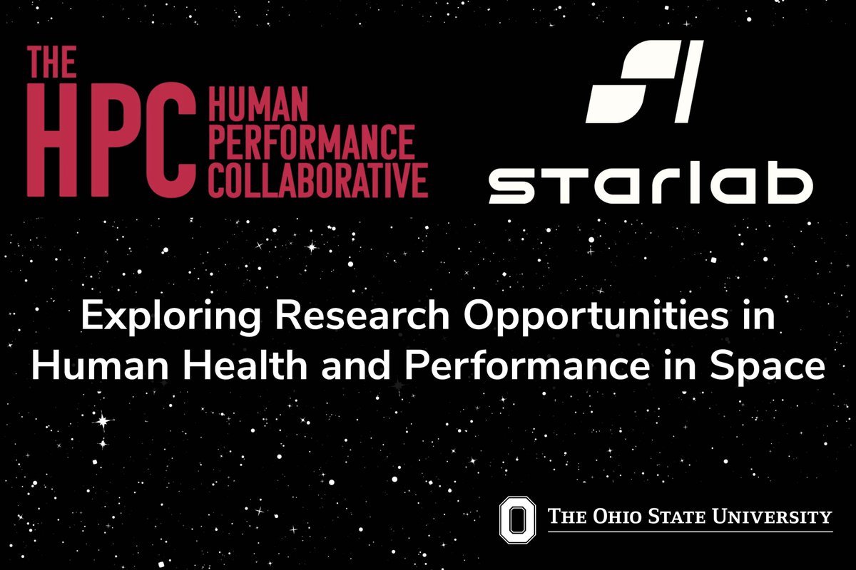 Excited for "Exploring Research Opportunities in Human Health and Performance in Space" at The Ohio State University on Sept 19, 2025! 🛰️ Learn about funding opportunities and a new research park. go.osu.edu/C8Zb