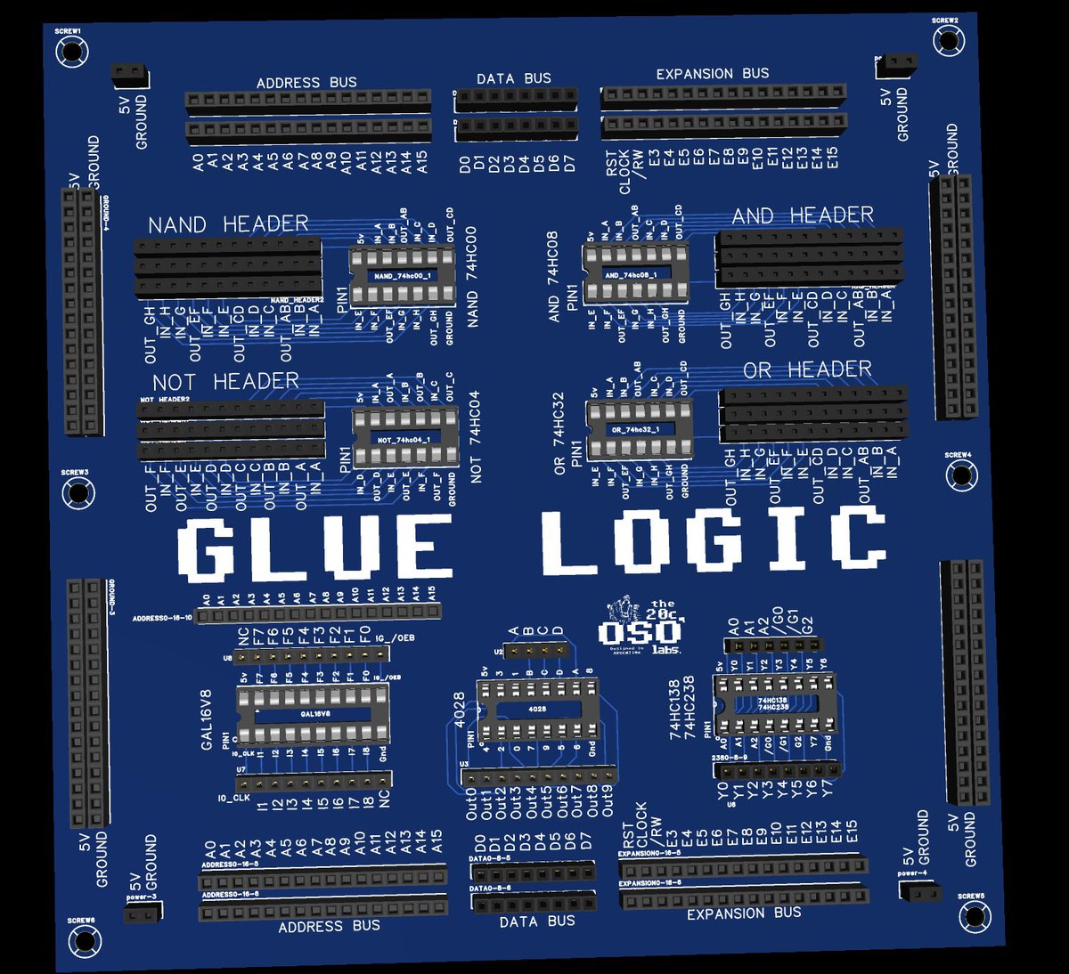 carlinhocr_'s tweet image. No hay Glue Logic que valga sin el decoder favorito de Gudino Robert @computer_engin el 74HC138 y su amigo positivo el 238