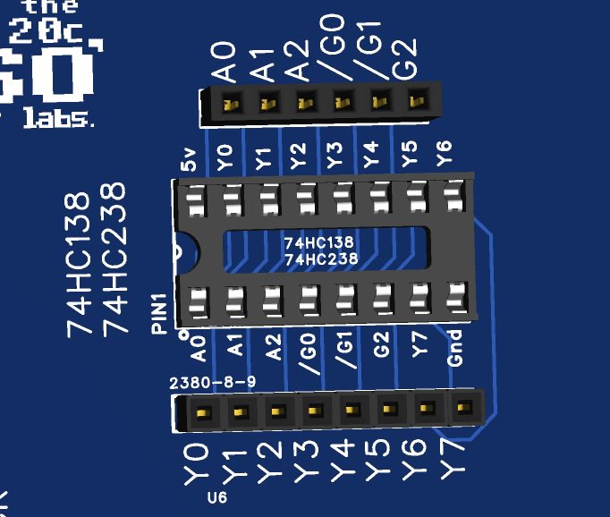 carlinhocr_'s tweet image. No hay Glue Logic que valga sin el decoder favorito de Gudino Robert @computer_engin el 74HC138 y su amigo positivo el 238