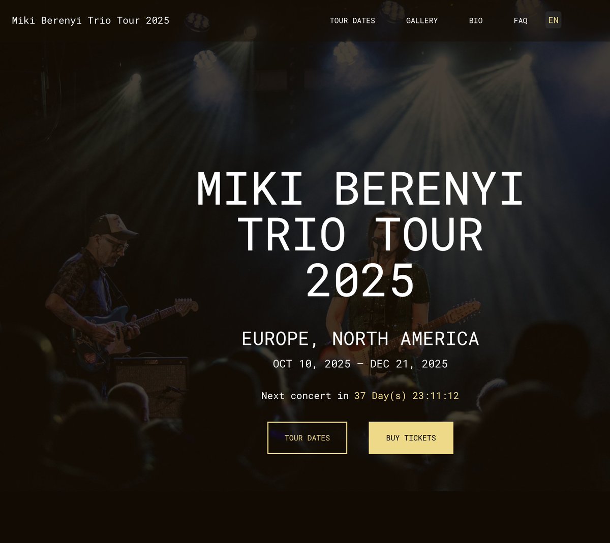 Just a quick heads-up that mikiberenyitriotour.com is a FAKE SITE that links to madly overpriced StubHub tickets. 

Legit tour dates and links are at mikistuff.com/live

(Thanks to Tim Michael for flagging this up to me!)