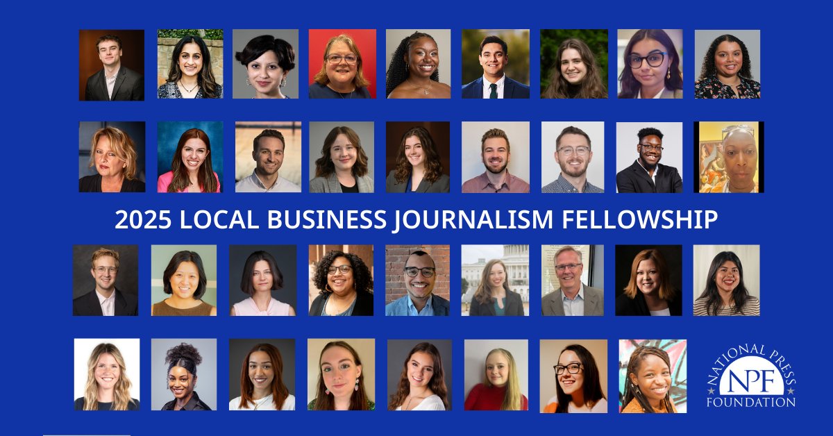 NPF has selected 35 journalists from across the country for the 2025 Local Business Journalism Fellowship. Fellows will gather in Washington, D.C., Sept. 15-18 for exclusive briefings with economists, small business owners and other experts.
nationalpress.org/newsfeed/npf-n…
