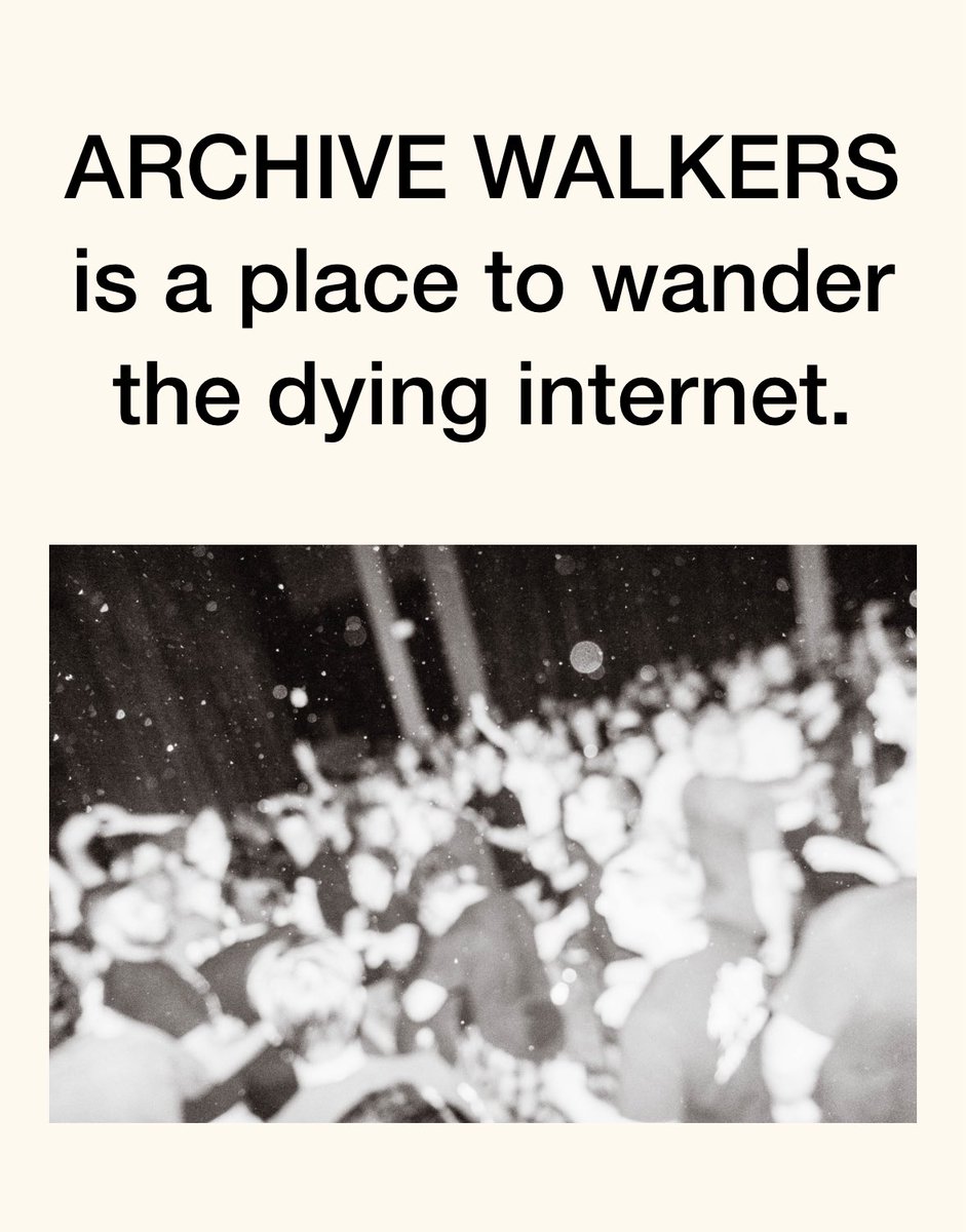 Been slowly porting my extensive bookmark list of art, PDFs, interesting videos and albums, etc. into a simple website that can serve anyone a random link from that list with the click of a button. There’s only like 60 in there but try it out if you like! archivewalkers.neocities.org